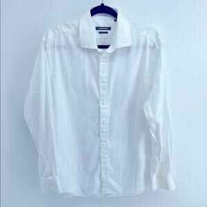 Indochino cotton blend striped long sleeve button up dress shirt